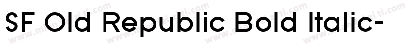 SF Old Republic Bold Italic字体转换